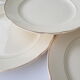Set of 6 flat plates Villeroy and Boch ivory vintage gilding