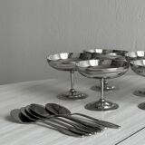 6 coupelles sur pied en inox Letang Remy