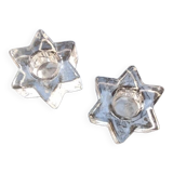 2 bougeoirs en forme d'étoile