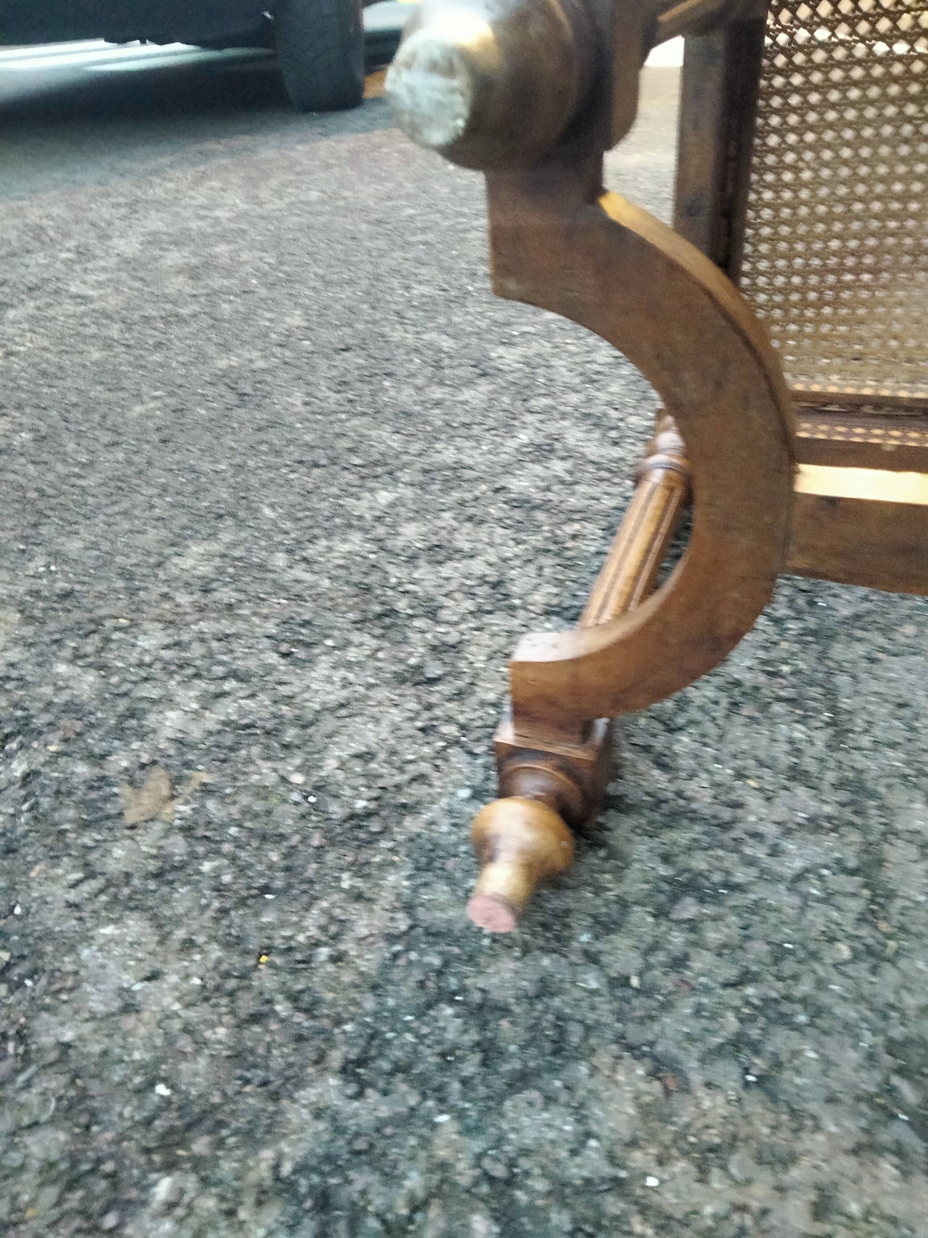 Old piano bench cannée style Louis XVl
