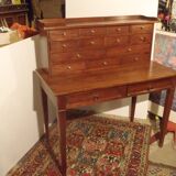 Desk / Secretary in exotic wood 15 drawers