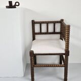 Bougeoir brutaliste bois
