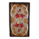 Tapis Hooked Antique Américain, Début XXe Siècle, Motifs Floraux