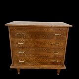 Oak chest of drawers foot compass