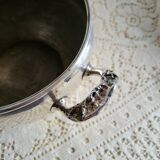 Silver-plated metal planter pot