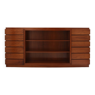 Large modernist cabinet with two doors in mahogany from around 1940.