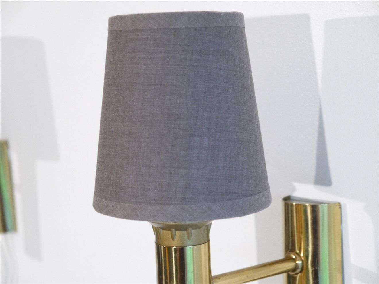 Pair of vintage brass wall lamps from Falkenberg, Sweden1970
