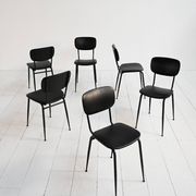 Set of 6 Olivetti Italian vintage chairs 1960s