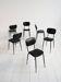 Set of 6 Olivetti Italian vintage chairs 1960s