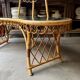 Bamboo, rattan and mirror dressing table with lighting in the style of Audoux-Minet, 1960s.