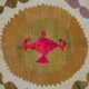 Vintage Turkish hand-knotted rug 124x138 cm