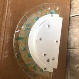 Ancienne appliqe demi lune fabas luce verre moulé