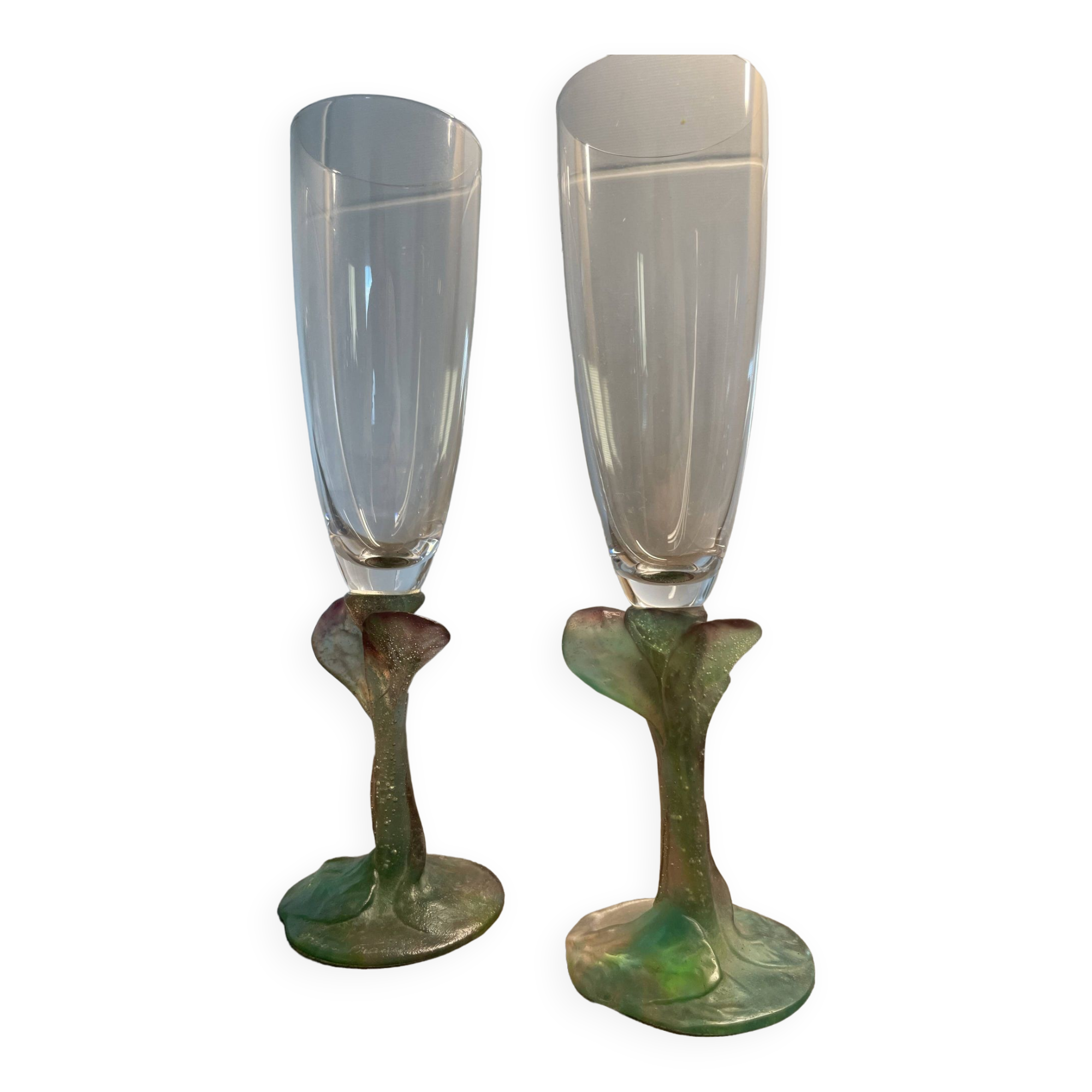 Daum champagne flutes nature collection
