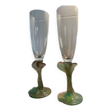 Daum champagne flutes nature collection