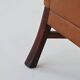 Canapé scandinave trois places en palissandre et cuir marron Danemark 1960