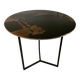Side table, pedestal living room table, end table, round tray vintage Chinese decor