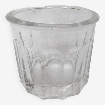 Old jam verrine thick bubble glass