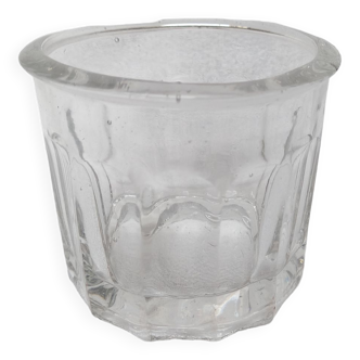 Old jam verrine thick bubble glass