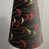Danish Teak floor lamp with Black and Red , Yellow shade 1960s