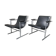 Pair of armchairs " oslo " by rudi verelst for novalux, belgian designer, chrome metal, ca 1970s