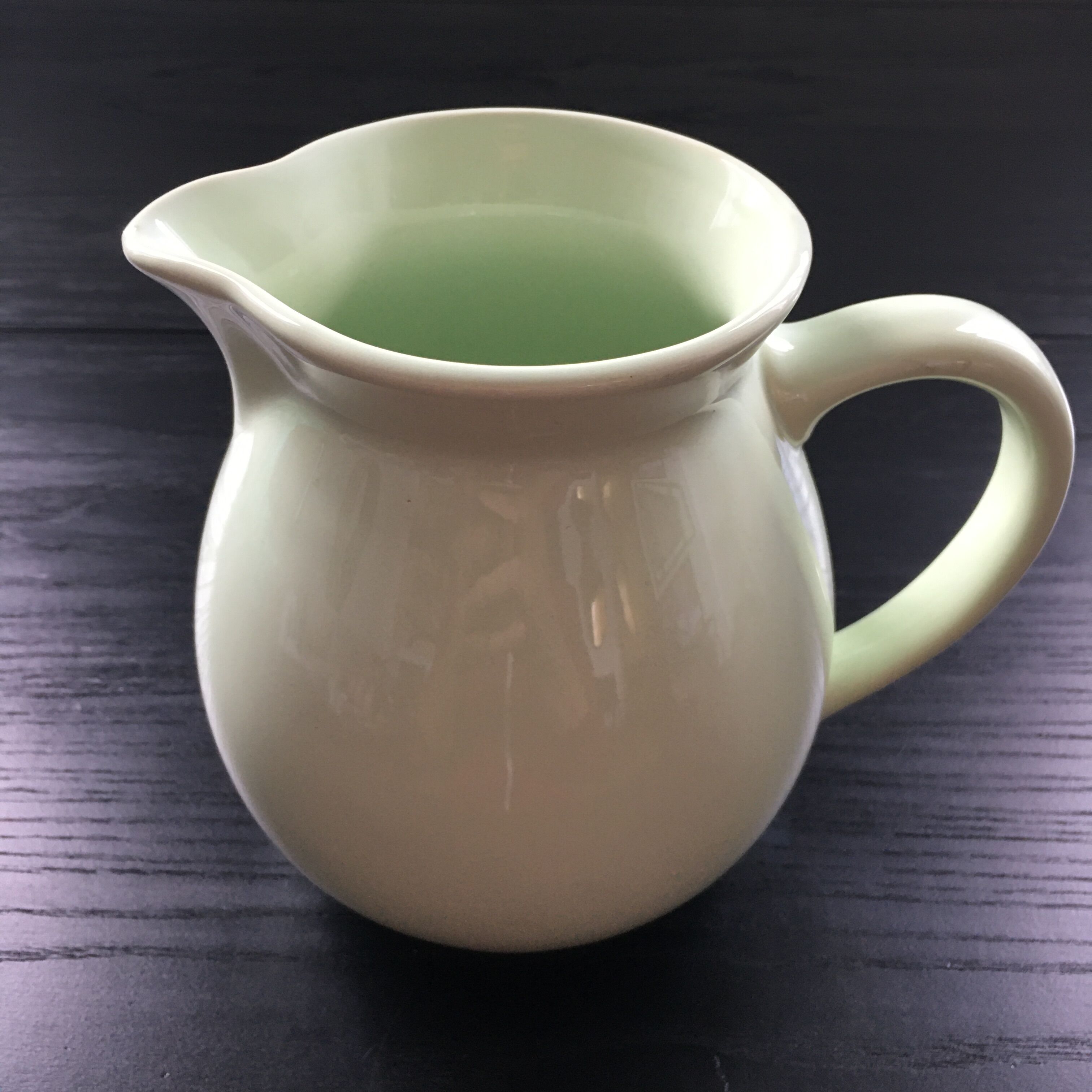 Almond green pitcher