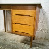 Scandinavian desk in vintage oak