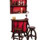 Dry Bar French Vinery Bar and Stool Set, 1960s, Set of 4