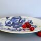 Plum plate in earthenware from Creil Montereau B. Former MC Co.
