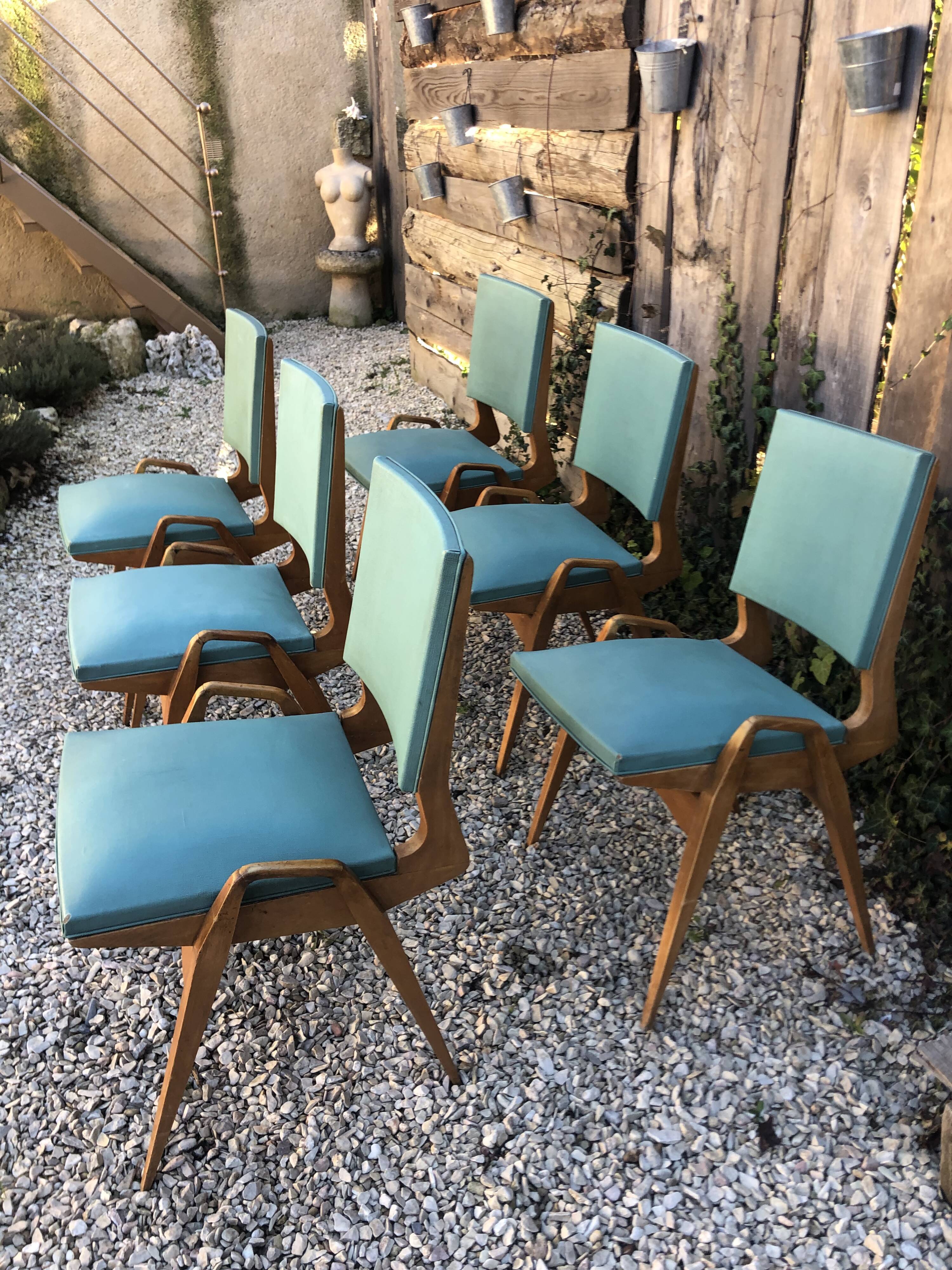 Set of 6 Maurice Pré chairs
