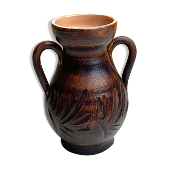 Vase amphore marron