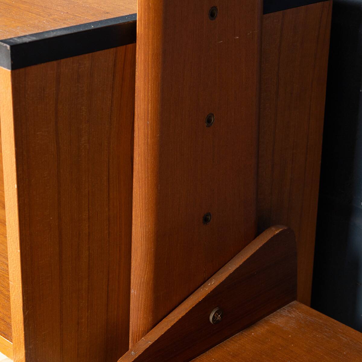 Vintage 20thc italian modular teak wall cabinet c.1960