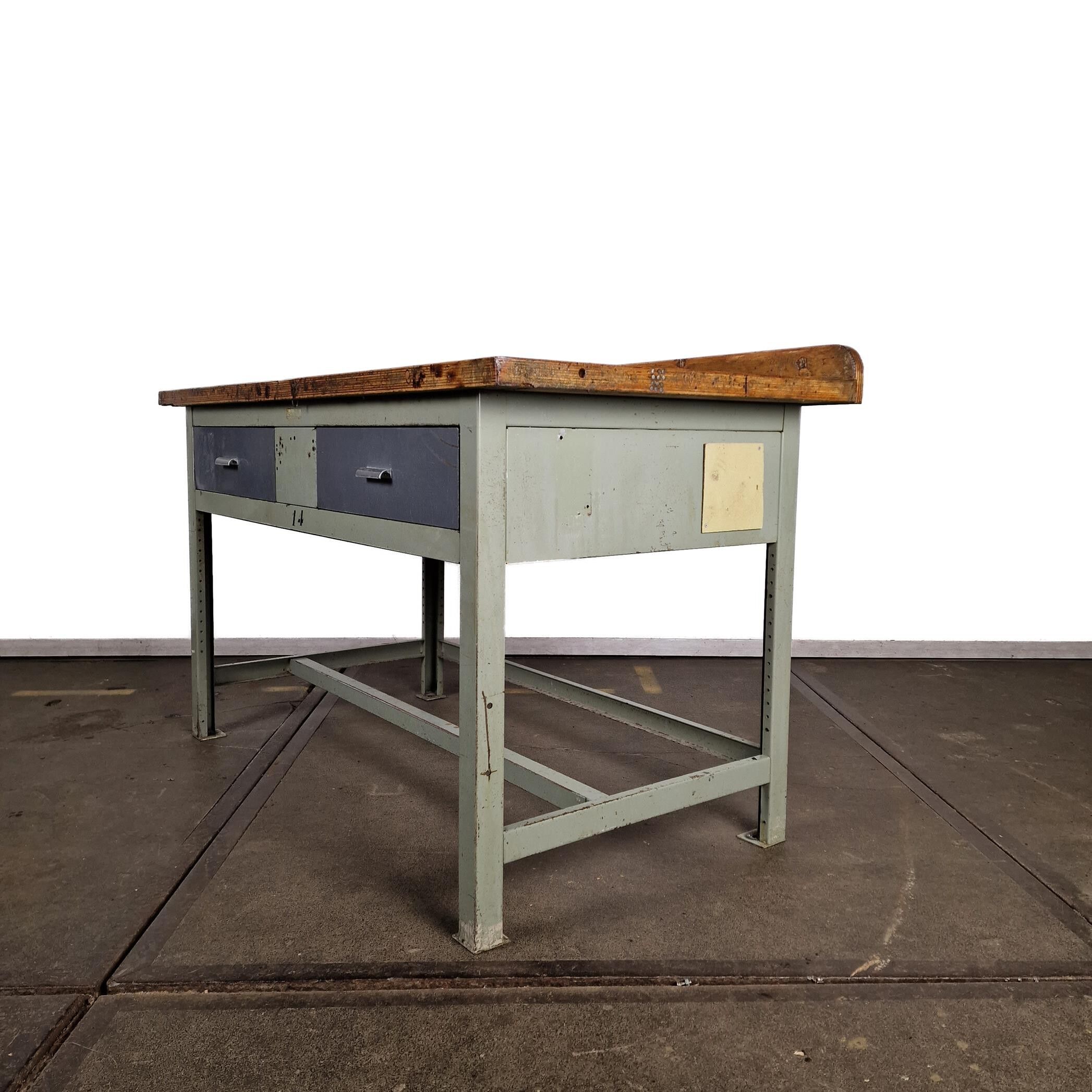 Industrial metal workbench