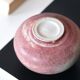 Pink and white ceramic vase, 70s