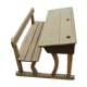 Bureau d'écolier en bois