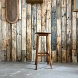 High wooden stool