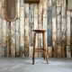 Tabouret haut en bois