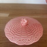 Pink floral slip teapot