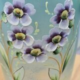Glass vase with enamel flowers circa 1900