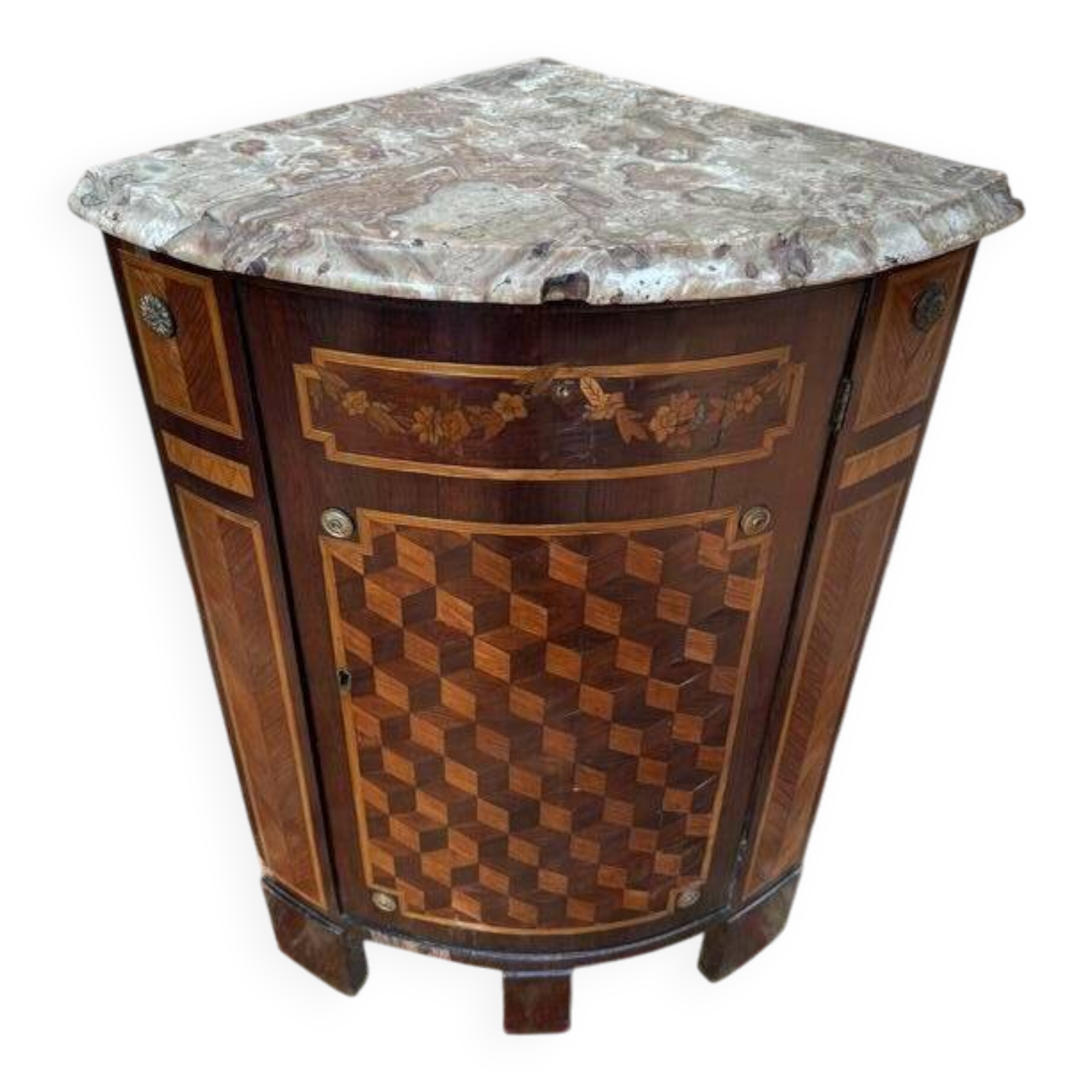 Encoignure en marqueterie époque Louis