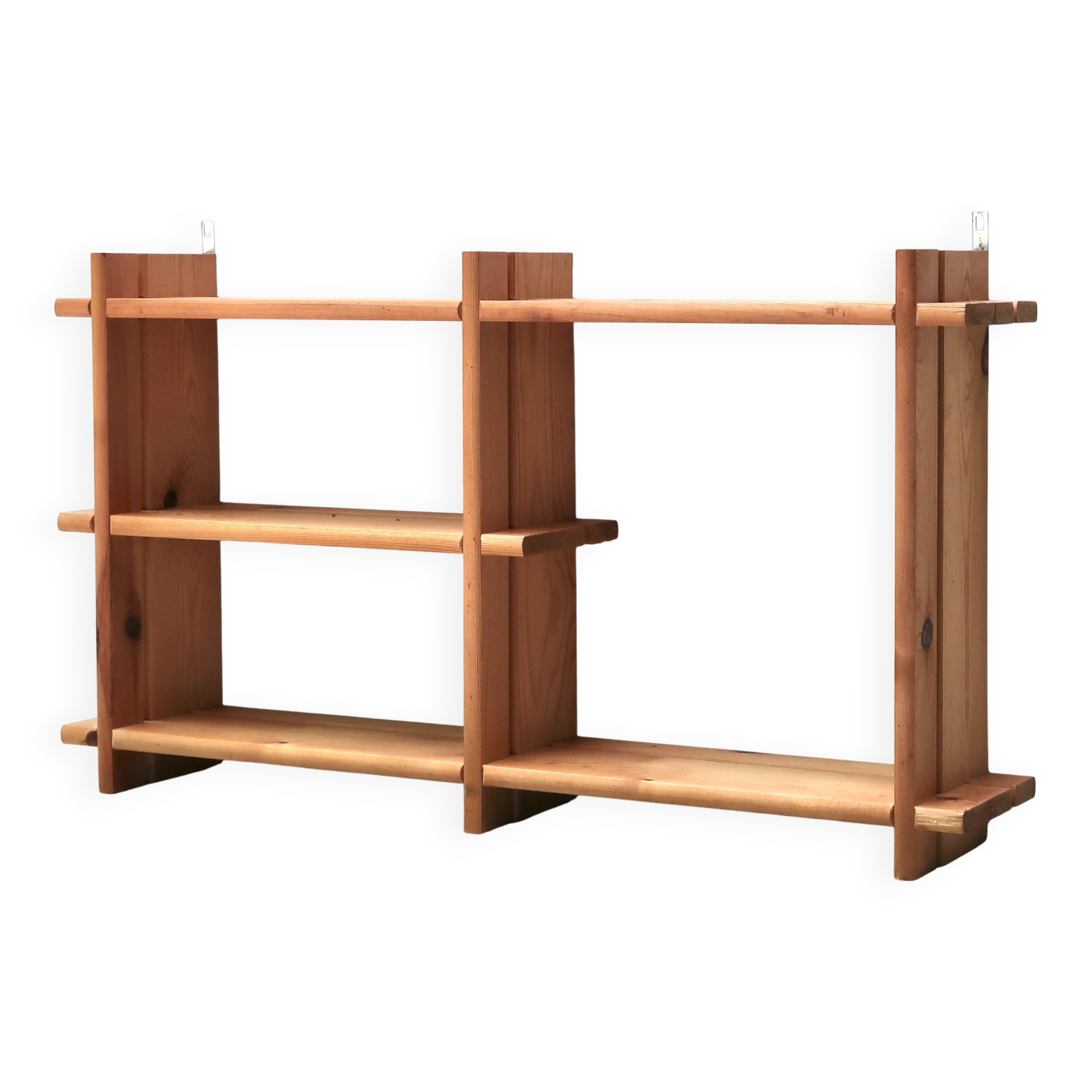 Pine wall shelf Maison Regain, 1970s