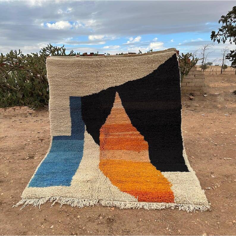 Colorful Berber rug size 200 x 300 cm