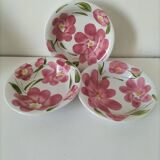 Assiettes creuses fleuries – Faïencerie San Marco, Italie – années 80