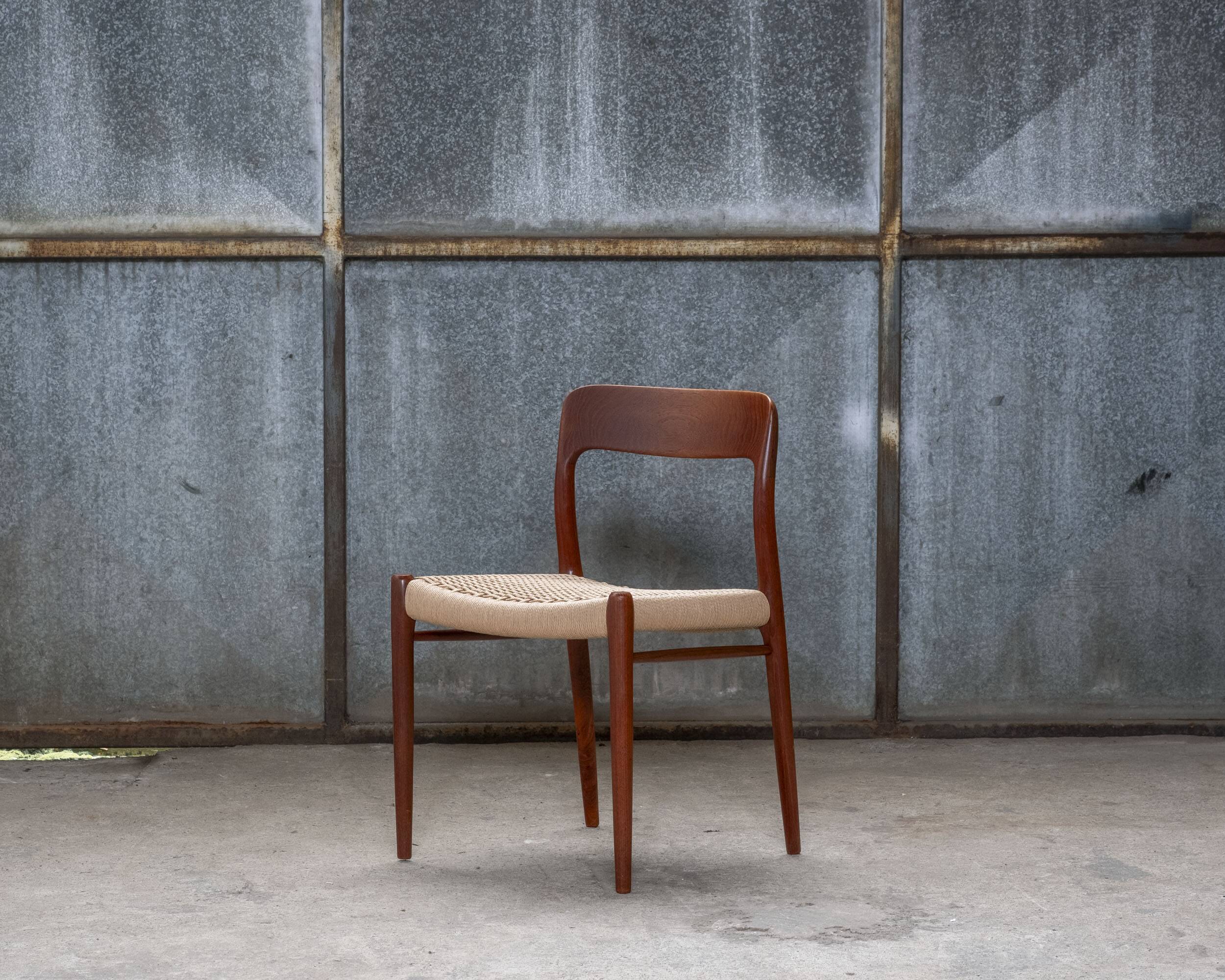 2x Niels O. Møller dining chair in teak Model 75, 1960s Denmark