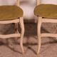 2 chaises paillées en bois polychrome