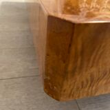 Table basse en loupe d’orme, 1970s