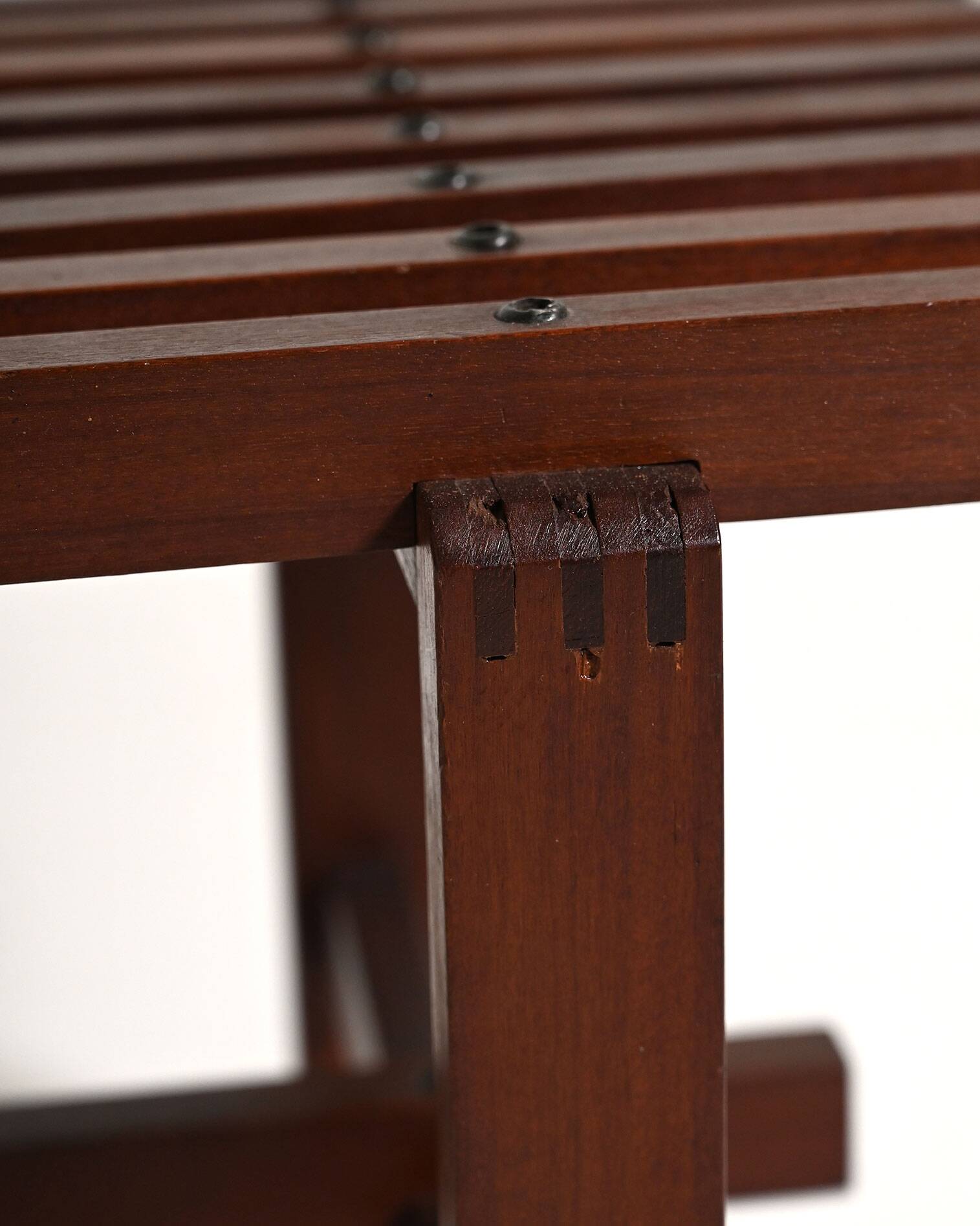 Slat bench in fine wood, 1970s