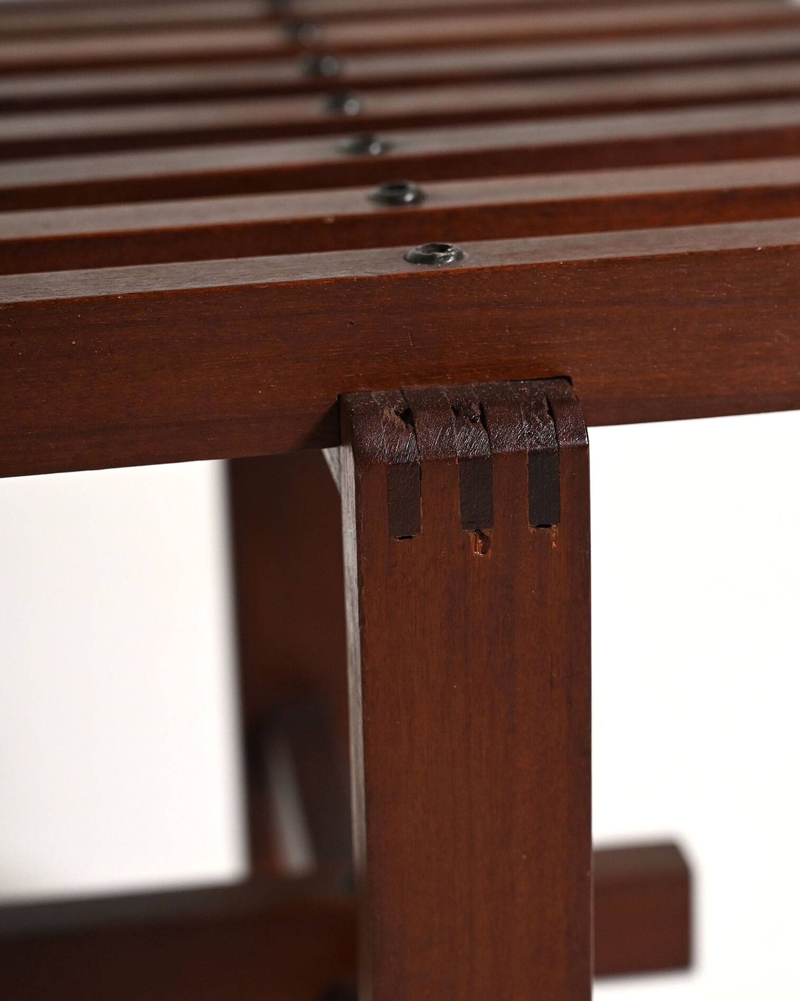 Slat bench in fine wood, 1970s