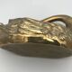 Vintage swan pocket emptier cachepot in gilded brass