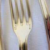 6 Christofle art deco style silver plated forks