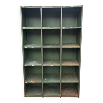 1950s iron workshop storage cabinet.